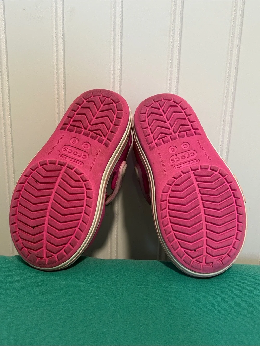 CROCS Kids Pink Sports Sandal w/Adjustable Strap Sz: c6